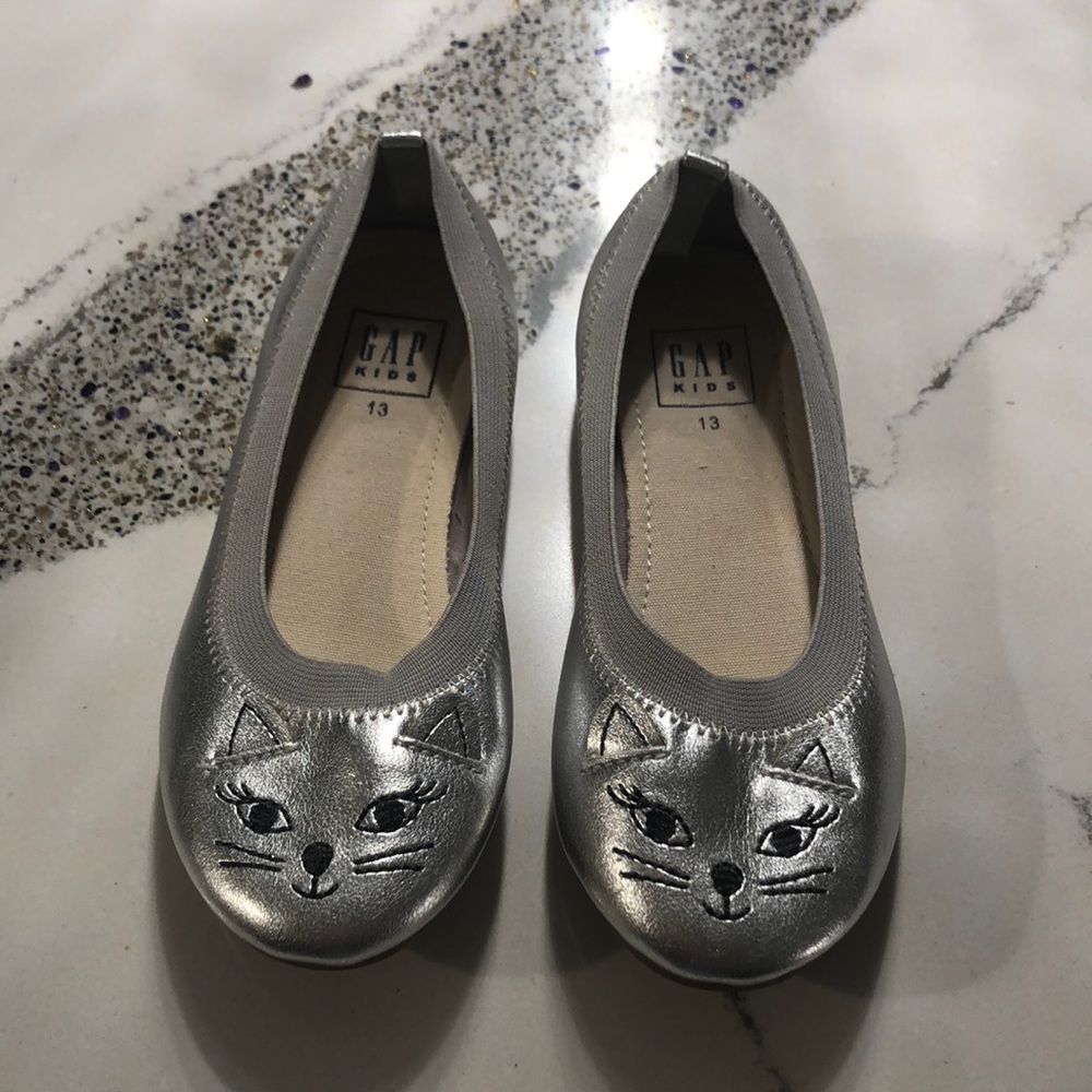 Brand new silver Gap Kids shoes for girls size 13